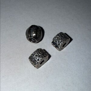 Pandora Silver Beaded Charms
